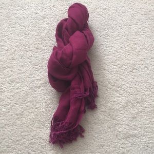 Magenta Fringe Scarf